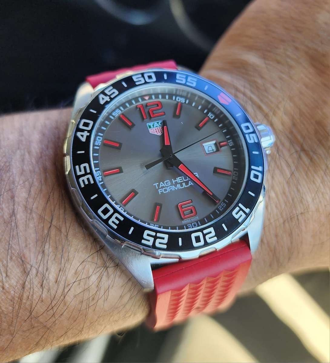 22mm Rubber Waffle Strap Red