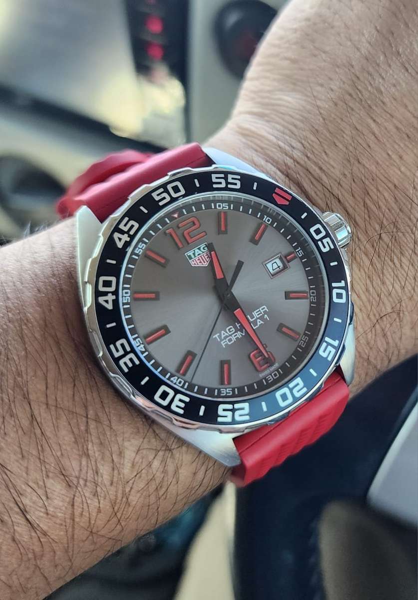 22mm Rubber Waffle Strap Red