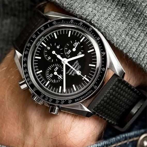 18mm Vintage Tropic Rubber Strap Black