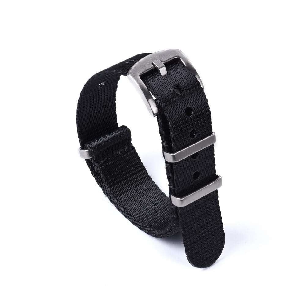 22mm Premium Seat Belt Nato Watch Strap Black
