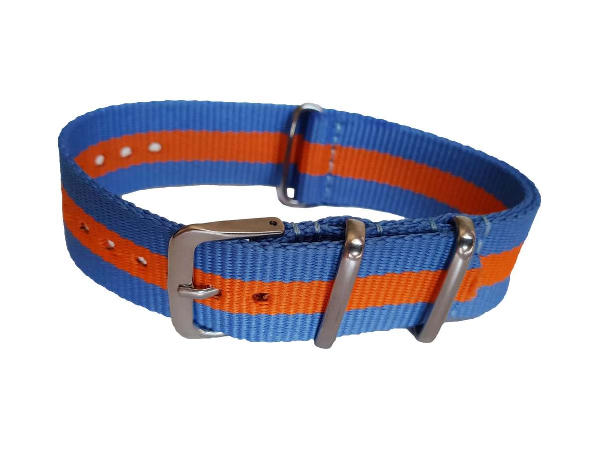 20mm Nato Watch Strap Blue/Orange