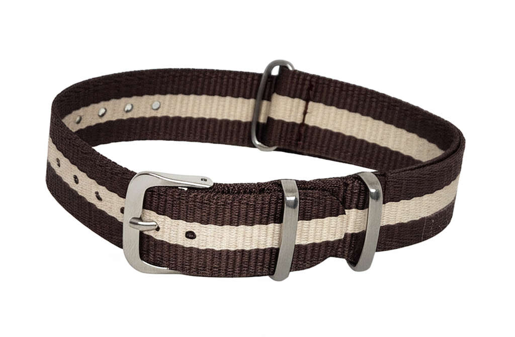 18mm Nato Watch Strap Brown/Beige
