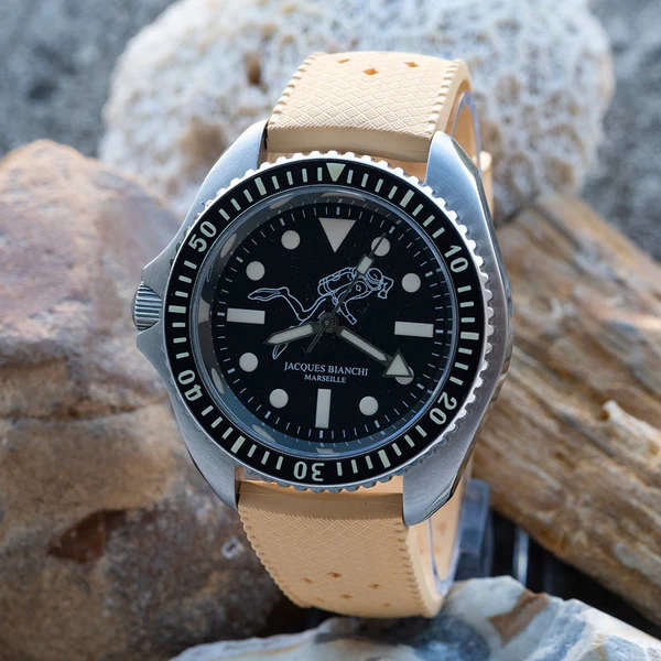 18mm Vintage Tropic Rubber Strap Beige