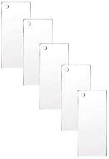 Clear Acrylic blank keyring - Rectangle- set of 10