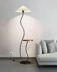 Luma Bella Modern Floor Lamp with Integrated Tray Table