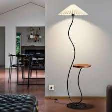Luma Bella Modern Floor Lamp with Integrated Tray Table