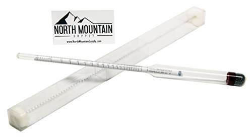 North Mountain Supply Glass Hydrometer - Alcoholmeter 0-200 Proof & 0-100 Tralle