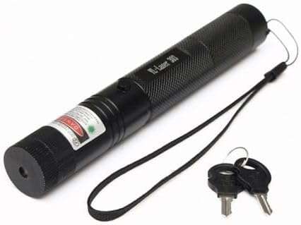 High Power Green Laser Pointer with Turn Switch Key, Black