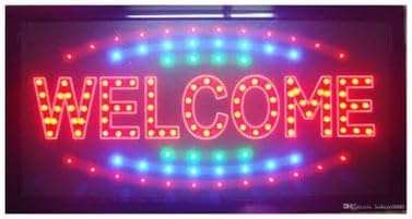 LED Sign - Welcome