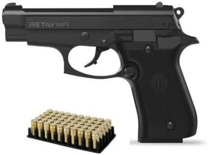Retay 84FS Blank Pistol + 50 Black Cartridges