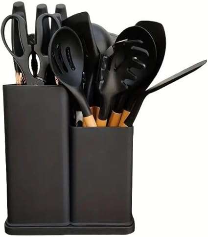 19-Piece Non-Toxic Silicone Cooking Utensils Set with Holder