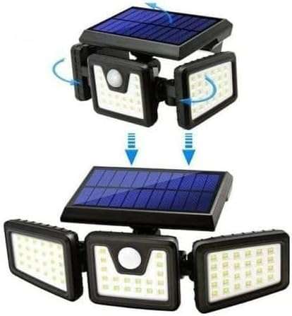 SPLIT SOLAR TRIPLE HEAD WALL LIGHT - FL-1725A