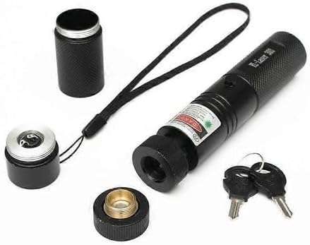 High Power Green Laser Pointer with Turn Switch Key, Black