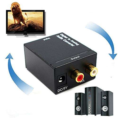 Optical Coaxial Toslink Digital to Analog Audio Converter Adapter