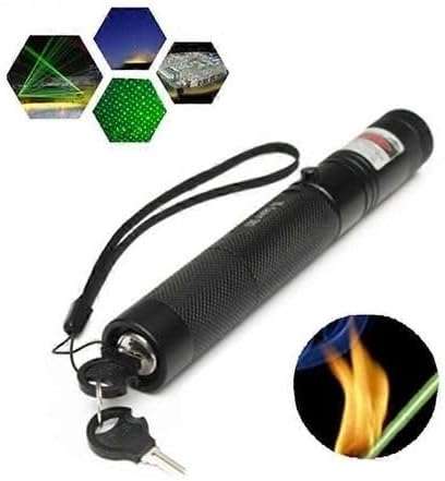 High Power Green Laser Pointer with Turn Switch Key, Black
