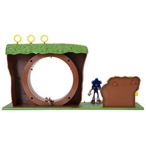 Sonic The Hedgehog Green Hill Zone Playset with 2.5" Sonic Action Figure...