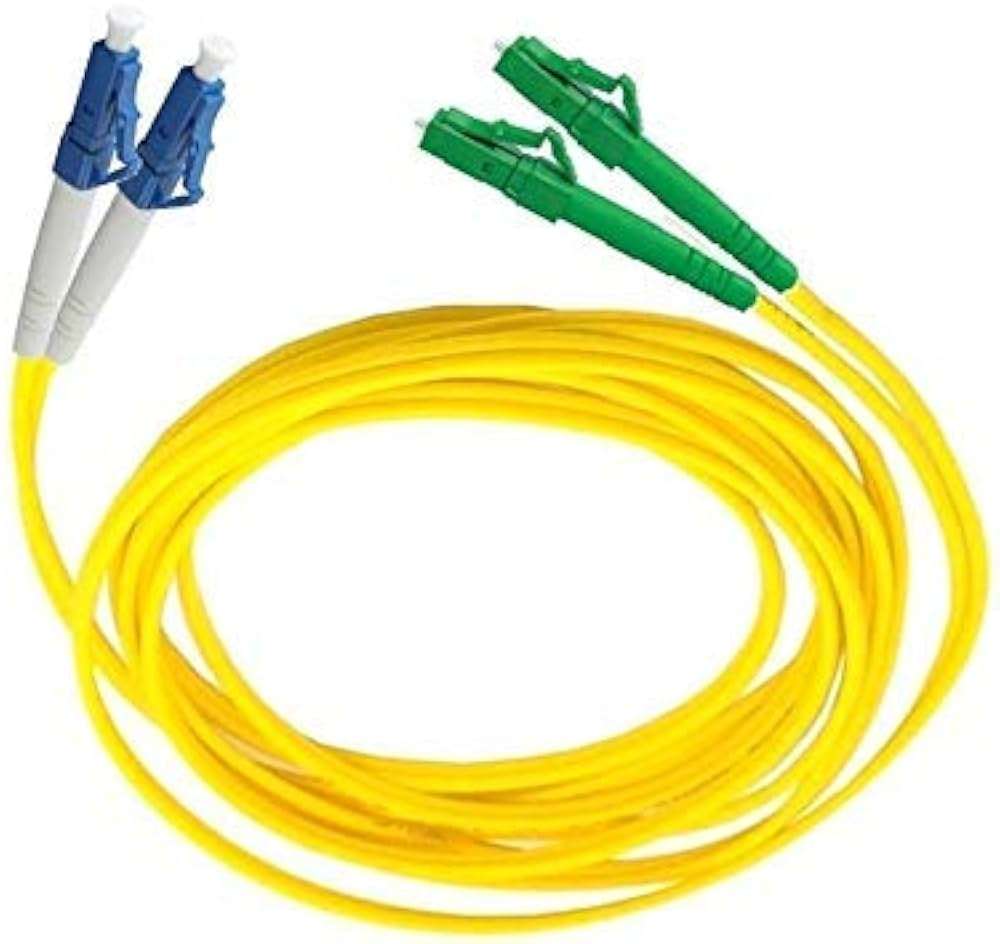Fiber Patch Cable  LC APC to LC UPC Single Mode Duplex 1m