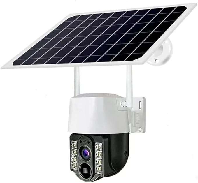 4G Solar-Powered Surveillance Camera with V380 Pro App, Night Vision, Motion Detection, Remote Monit
