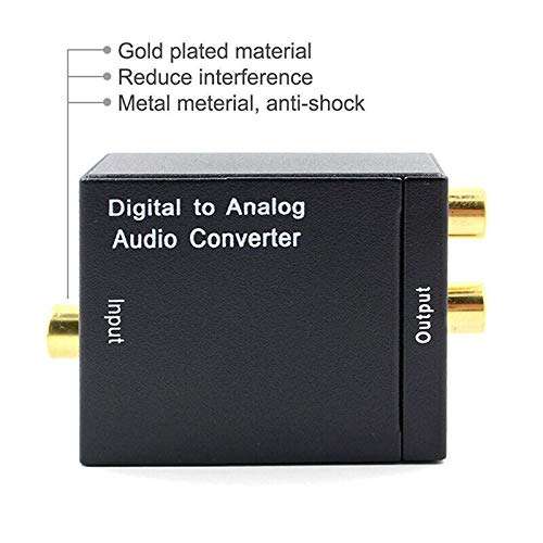 Optical Coaxial Toslink Digital to Analog Audio Converter Adapter