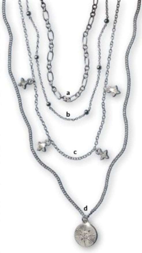 Heather Layered Necklace, Multi-Strand Silver-Tone Chain