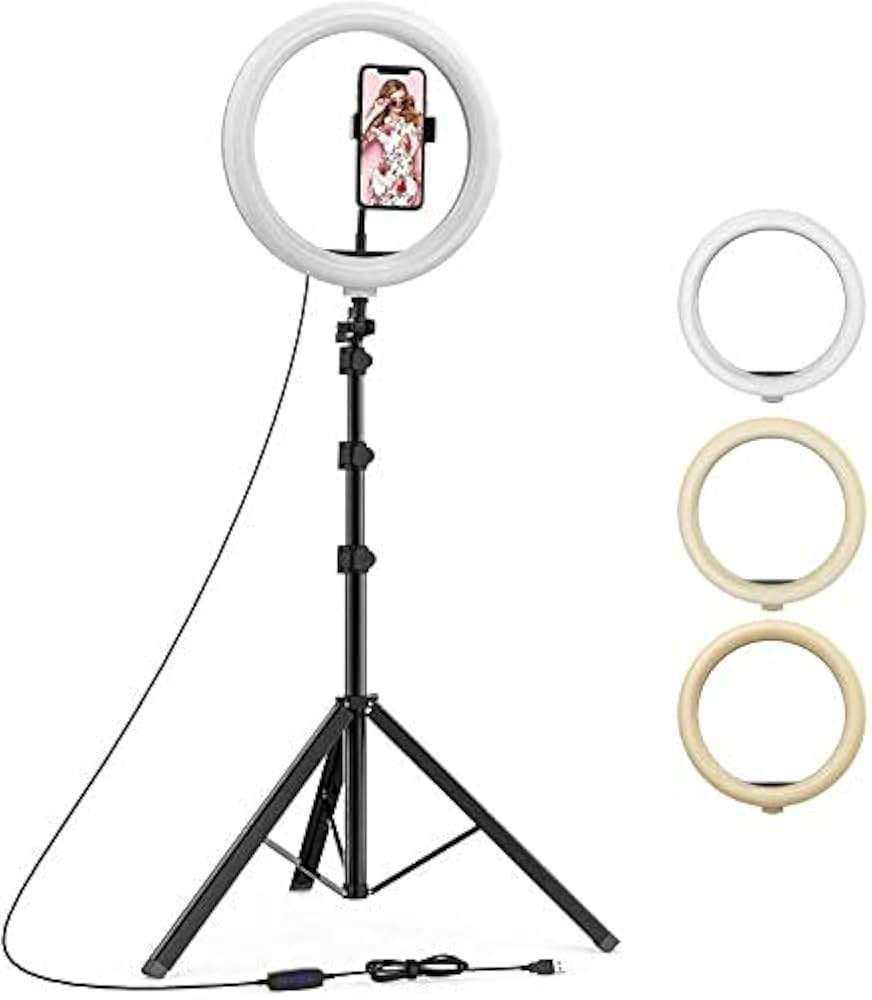 10 Inch Ring Light with 210Cm Tripod