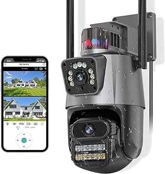 8K Ultra HD Dual-Lens Screen Camera System with 4x Zoom, Two-Way Audio & AI Tracking