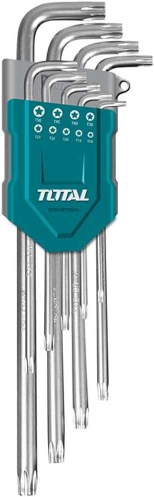 Total Tools 9 Pcs Torx Key Industrial T10-T50 Long Arm