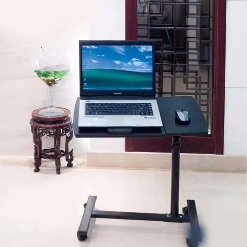 Rotating Folding and Adjustable Laptop Table - Adjustable Height 180 Degree Tilting Laptop Desk, 36