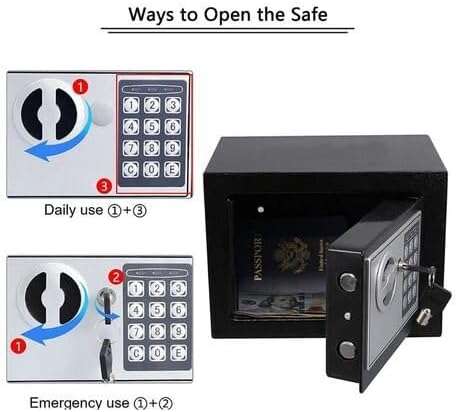 23x17x17cm DIGITAL SECURITY ELECTRONIC SAFE BOX
