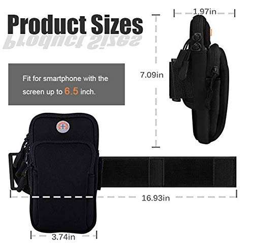 MOVOYEE Phone Armband Gym Phone Holder for Arm,iPhone Pouch iPhone Arm Case for iPhone 12 11 Pro ...