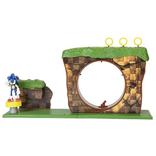 Sonic The Hedgehog Green Hill Zone Playset with 2.5" Sonic Action Figure...