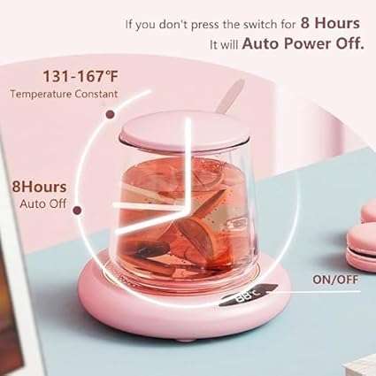 Beverage Cup Warmer Auto Shut-Off Coffee Warmer Pad for Office Home Desk Use USB Electric Cup Warmer