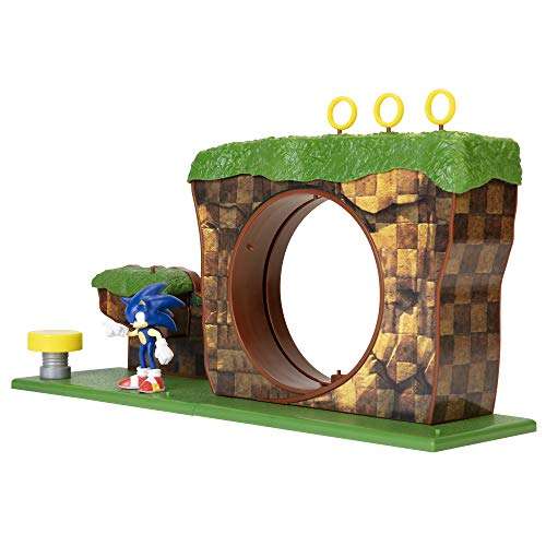 Sonic The Hedgehog Green Hill Zone Playset with 2.5" Sonic Action Figure...