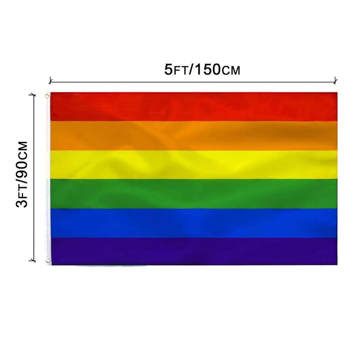 Gay Pride flag 6 Stripes 90x150cm 3x5ft -Rainbow FLAG LGBT FLAG outdoor