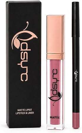 Dsync Lip Contour Kit, Matte Liquid Lipstick and Liner, Vegan, Waterproof, Longwear