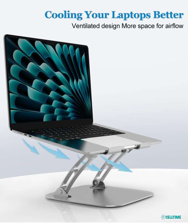 CellTime Ergonomic Height Angle Adjustable Cool Portable Laptop Stand