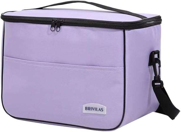 Thermal Foil Insulated Square Lunch Cooler Bag -With Strap