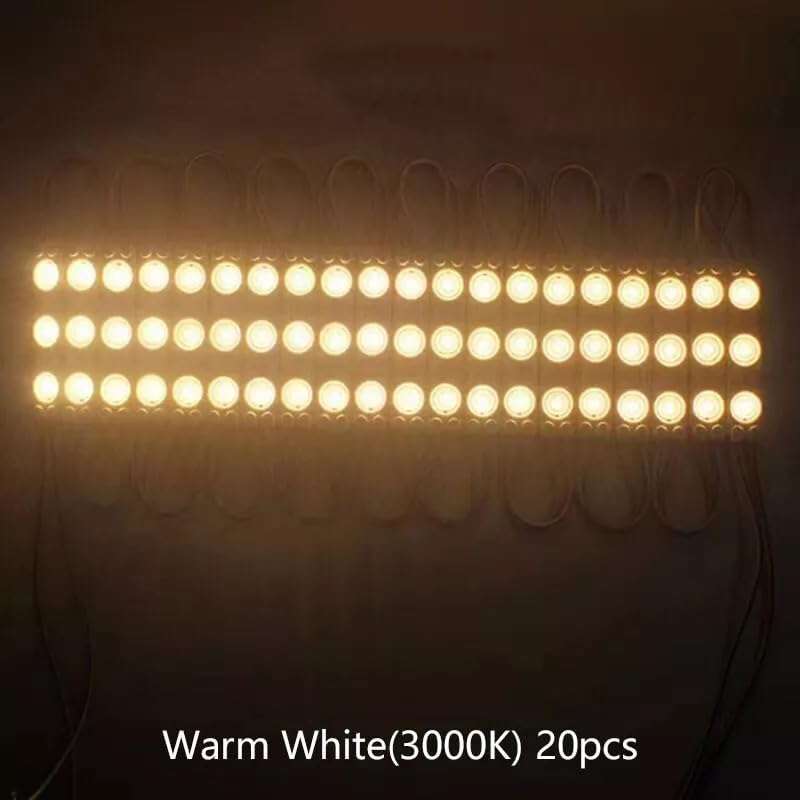 20×1W SIGN LED DC 12V 3 SMD MODULE WATERPROOF SUPER BRIGHT - WARM WHITE