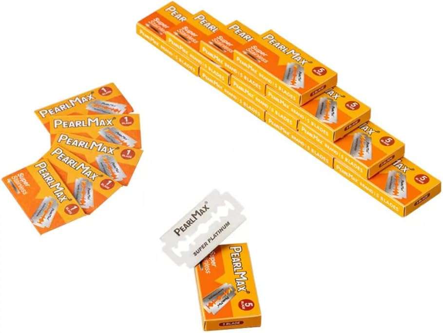 Super Stainless Razor Blades, Double Edge, 5 Blades Per Pack, 10 Tucks, Super Platinum Series