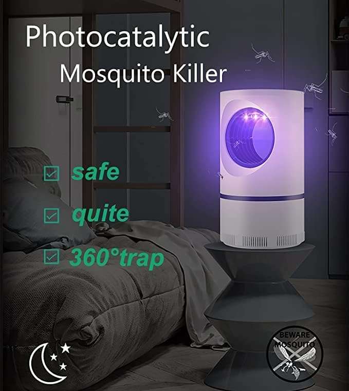 Electric Mosquito Cataper. Eco Friendly Killer for Mosquitoes, Insects, Bugs, Flies with UV LED Ligh