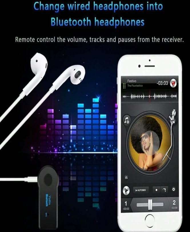 CAR AUX BLUETOOTH 5.0 RECEIVER 3.5MM AUDIO JACK CAR TRANSMITTER