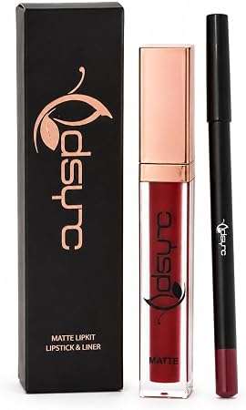 Dsync Lip Contour Kit, Matte Liquid Lipstick and Liner, Vegan, Waterproof, Longwear