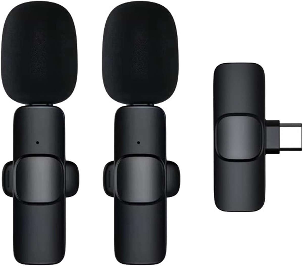 K9 Wireless Dual Lavalier Microphone Portable Audio Video Recording