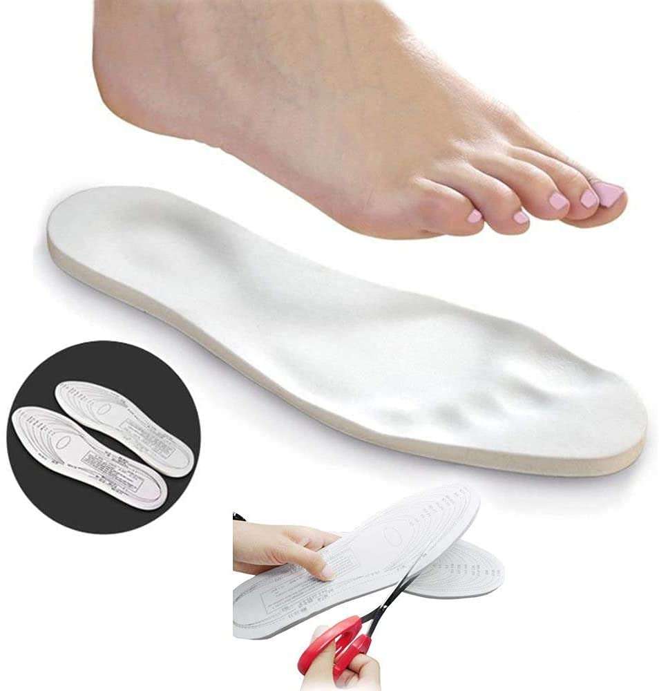 Memory Foam Insoles White 1 Pair Unisex Shoe Pad Insoles - Men & Women Discover instant comfort