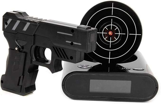 Lock N' Load Gun Alarm Clock Target Alarm Clock Creative Clock