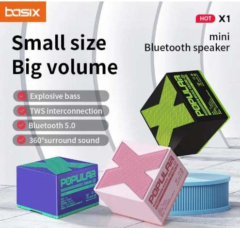 X1 Mini Speaker Wireless Portable Speaker Music Box Speaker Home/Outdoor Use