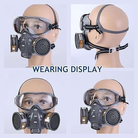 Full Face Mask Activated Carbon Dust and Gas Protection Full Face Mask