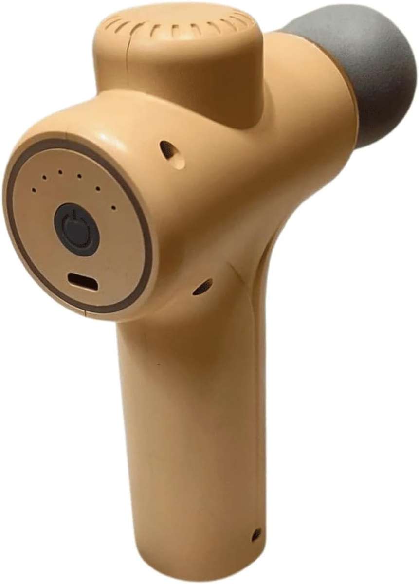 PROFESSIONAL FASCIAL GUN MASSAGER HANDHELD ELECTRIC MASSAGE GUN WITH MULTIPLE ATTACHMENTS - YELLOW