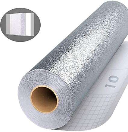 40X200cm Kitchen Wall Stove Aluminium Foil Oil-Proof Stickers and Cabinet Drawer Self Adhesive Alumi
