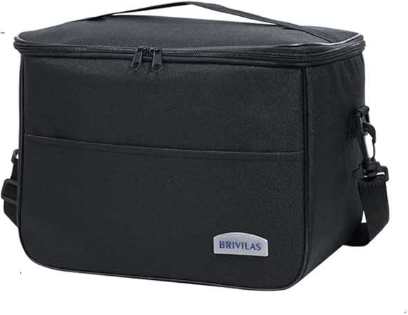 Thermal Foil Insulated Square Lunch Cooler Bag -With Strap